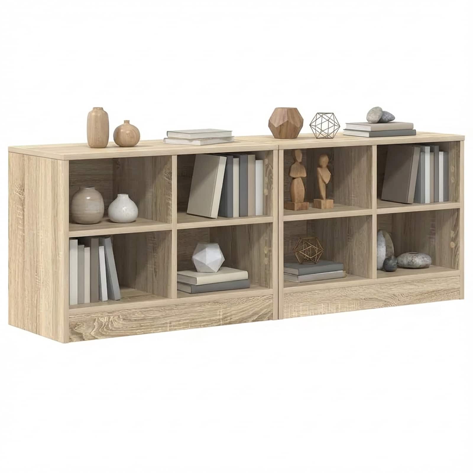 Ντουλάπι κρεβατιού με ράφι 2 pcs Δρύς Sonoma 66 x 33 x 48 εκ. - Pakobazaar