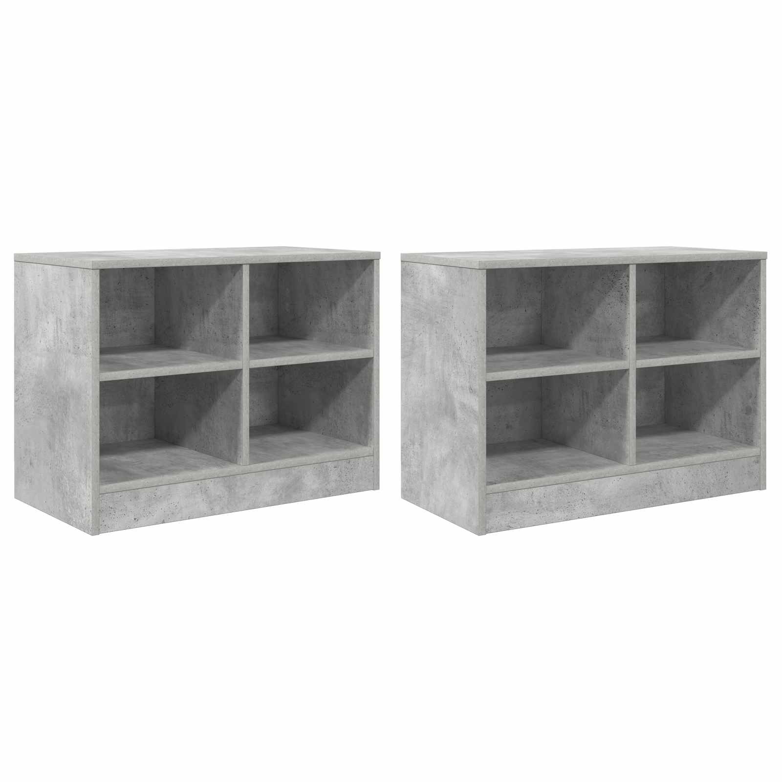 Ντουλάπι κρεβατιού 2 pcs Γκρι Σκυροδέματος 66 x 33 x 48 εκ. - Pakobazaar
