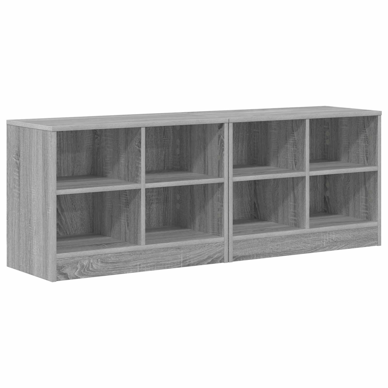 Ντουλάπι κρεβατιού με ράφι 2 pcs Γκρι Sonoma 66 x 33 x 48 εκ. - Pakobazaar