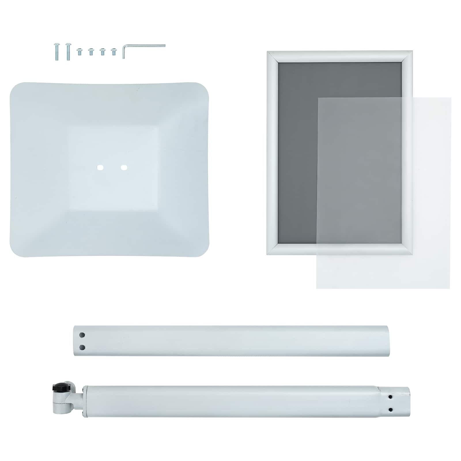 Πόδι αφίσας Ασημί 32 x 27 x 119 εκ Σιδηρούν χυτοσίδηρο - Pakobazaar