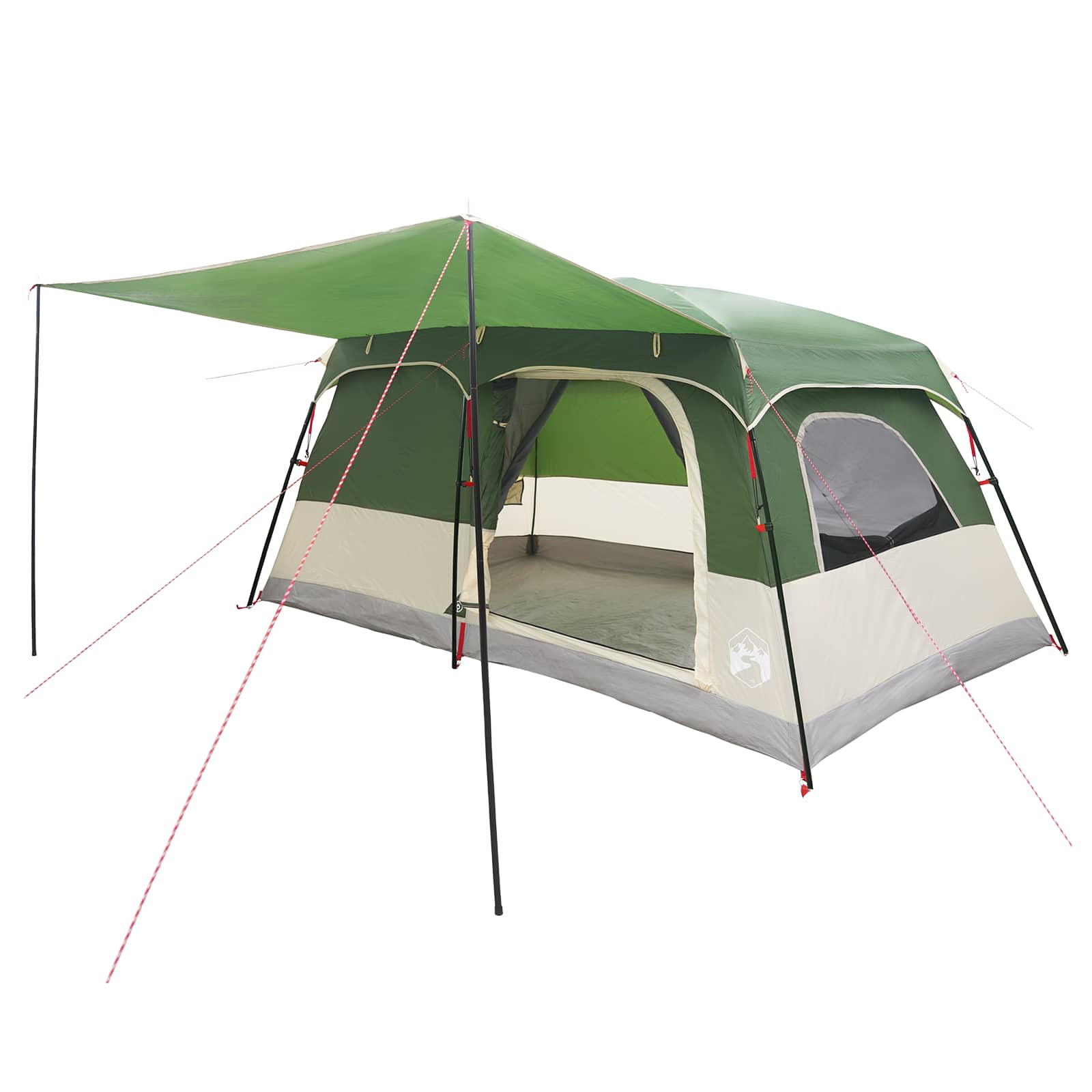Οικογενειακή Σκηνή με στέγη Πράσινο 420 x 305 x 200 εκ - Pakobazaar