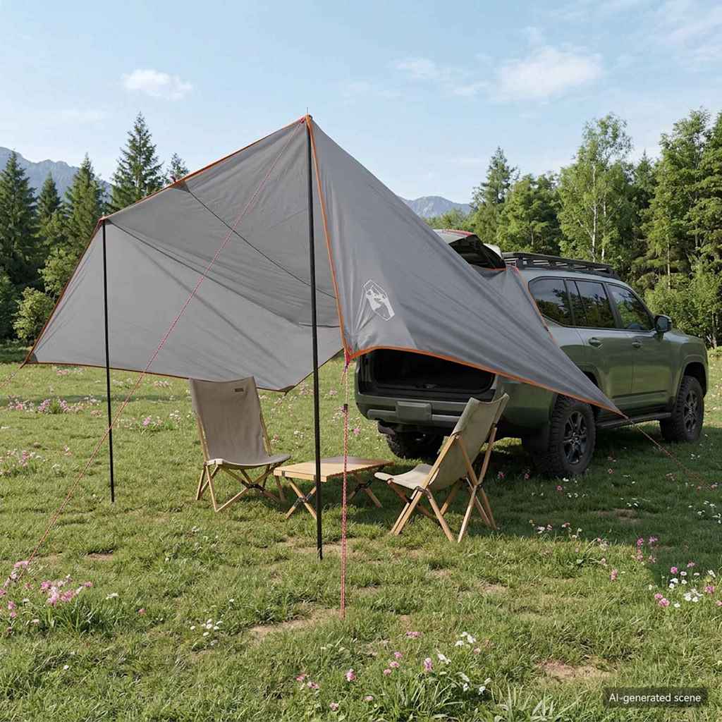 Περίπτερο Οχήματος Γκρι και Πορτοκαλί 518 x 580 x 215 εκ. - Pakobazaar