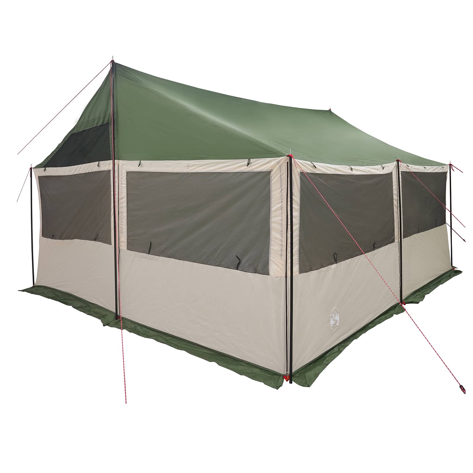 Οικογενειακή Σκηνή με στέγη Πράσινο 450 x 400 x 265 εκ