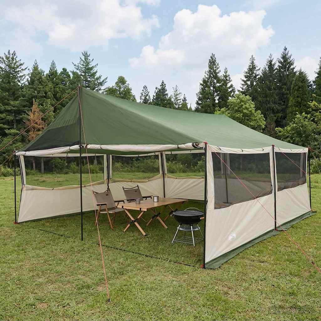 Οικογενειακή Σκηνή με στέγη Πράσινο 600 x 400 x 268 εκ. - Pakobazaar