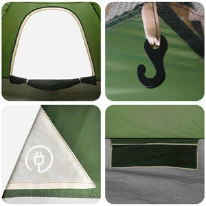 Σκηνή Camping με στέγη με αέρα αέρα Πράσινο 190 x 140 x 105 εκ. - Pakobazaar