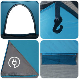 Σκηνή Camping με στέγη με αέρα αέρα Μπλε 190 x 140 x 105 εκ. - Pakobazaar