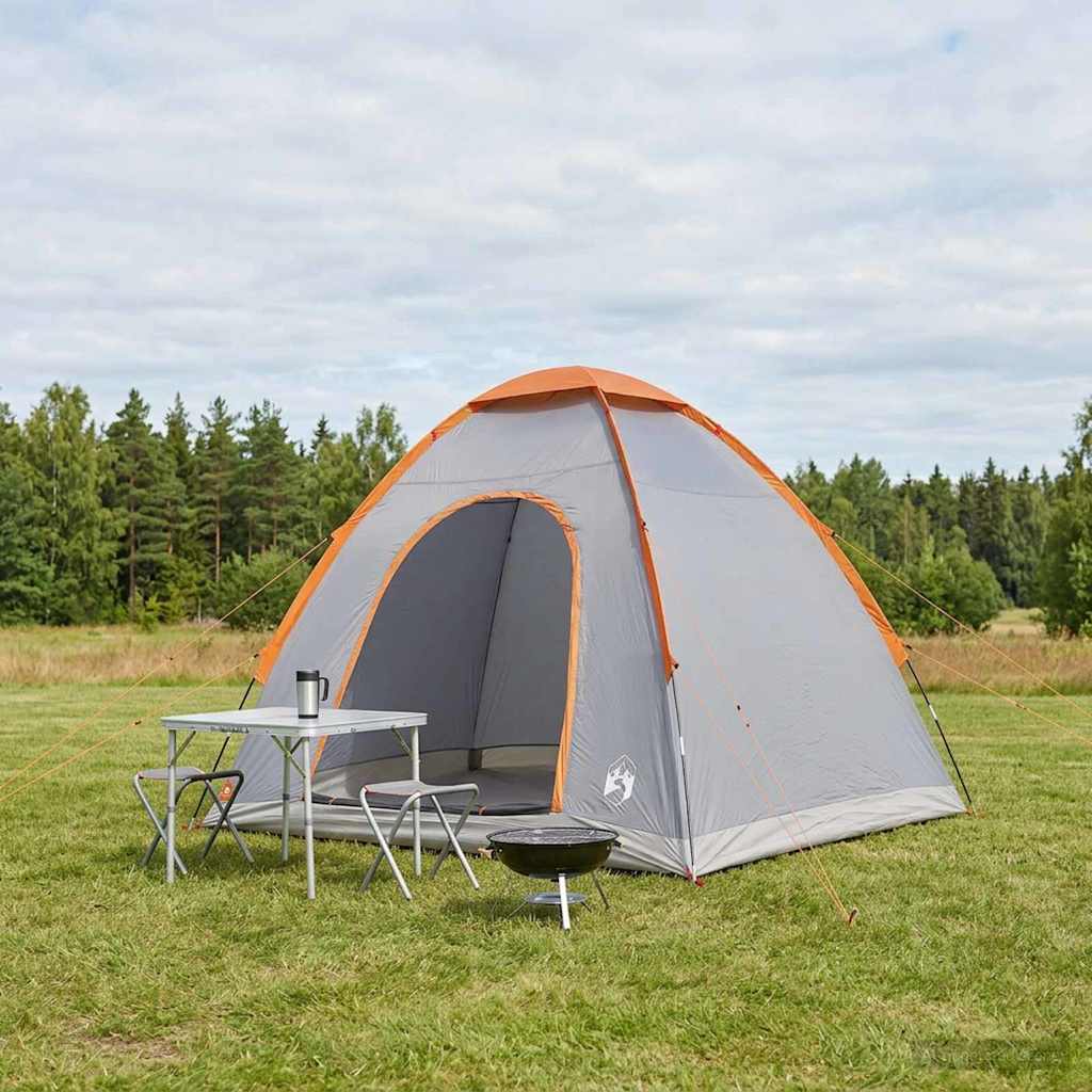 Σκηνή Camping με στέγη Γκρι και Πορτοκαλί 190 x 140 x 105 εκ. - Pakobazaar