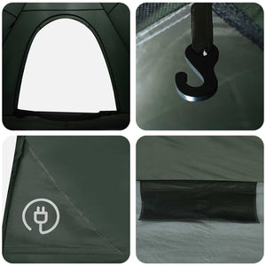 Σκηνή Camping με στέγη Στρατιωτικό Πράσινο 190 x 140 x 105 εκ. - Pakobazaar