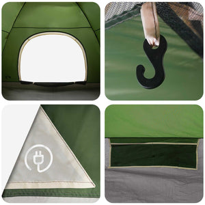 Σκηνή Camping με στέγη με αέρα αέρα Πράσινο 275 x 215 x 125 εκ. - Pakobazaar