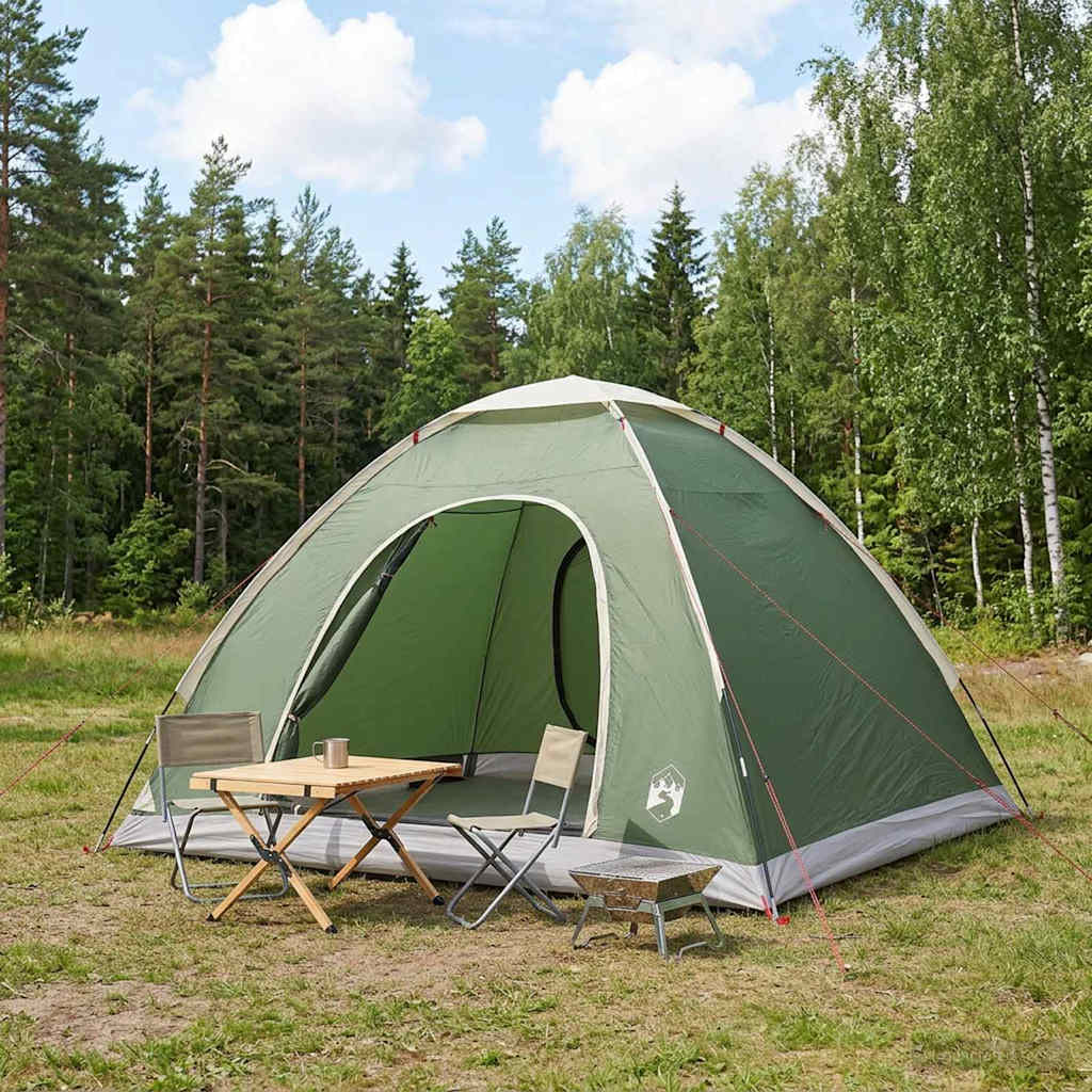 Σκηνή Camping με στέγη με αέρα αέρα Πράσινο 275 x 215 x 125 εκ.