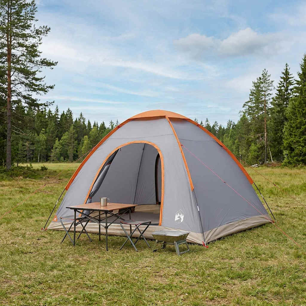 Σκηνή Camping με στέγη Γκρι και Πορτοκαλί 275 x 215 x 125 εκ.