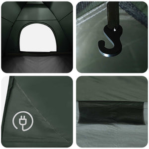 Σκηνή Camping με στέγη Στρατιωτικό Πράσινο 275 x 215 x 125 εκ. - Pakobazaar