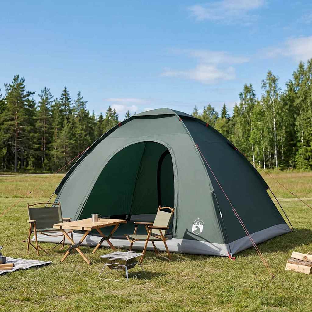 Σκηνή Camping με στέγη Στρατιωτικό Πράσινο 275 x 215 x 125 εκ.