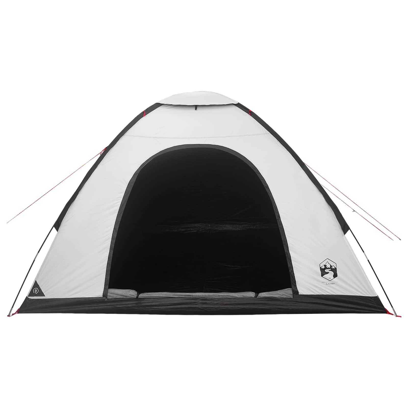 Σκηνή Camping με στέγη Λευκό Μαύρο 275 x 215 x 125 εκ. - Pakobazaar