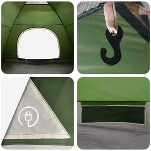 Σκηνή Camping με στέγη με αέρα αέρα Πράσινο 335 x 275 x 180 εκ. - Pakobazaar