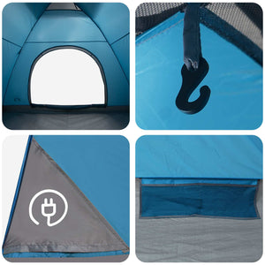 Σκηνή Camping με στέγη με αέρα αέρα Μπλε 335 x 275 x 180 εκ. - Pakobazaar