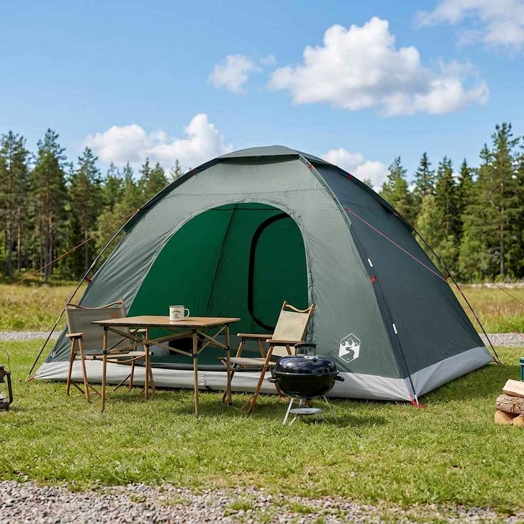 Σκηνή Camping με στέγη Στρατιωτικό Πράσινο 335 x 275 x 180 εκ.