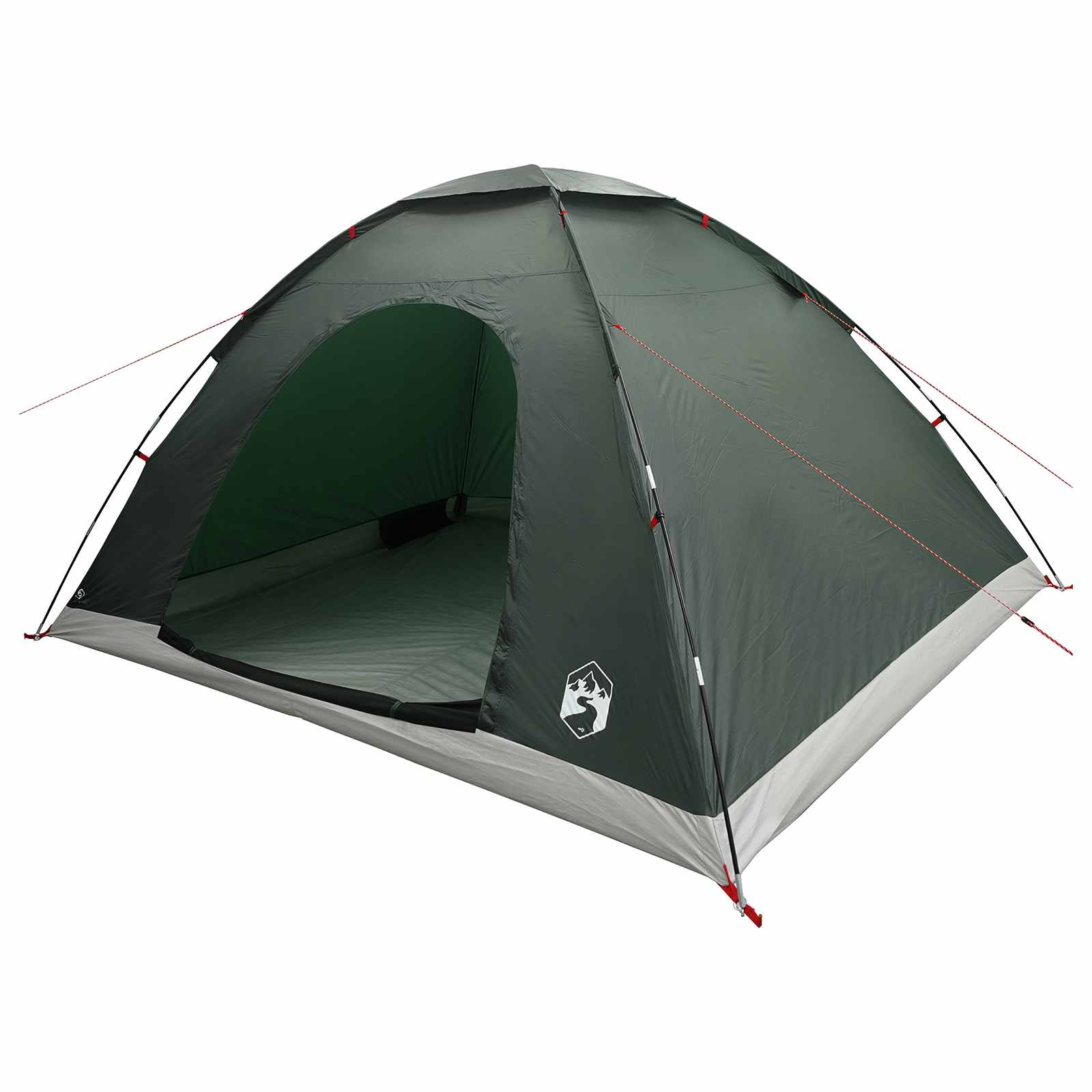 Σκηνή Camping με στέγη Στρατιωτικό Πράσινο 335 x 275 x 180 εκ.