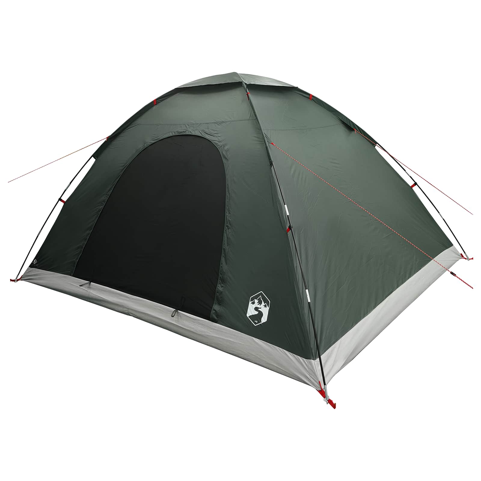 Σκηνή Camping με στέγη Στρατιωτικό Πράσινο 335 x 275 x 180 εκ.