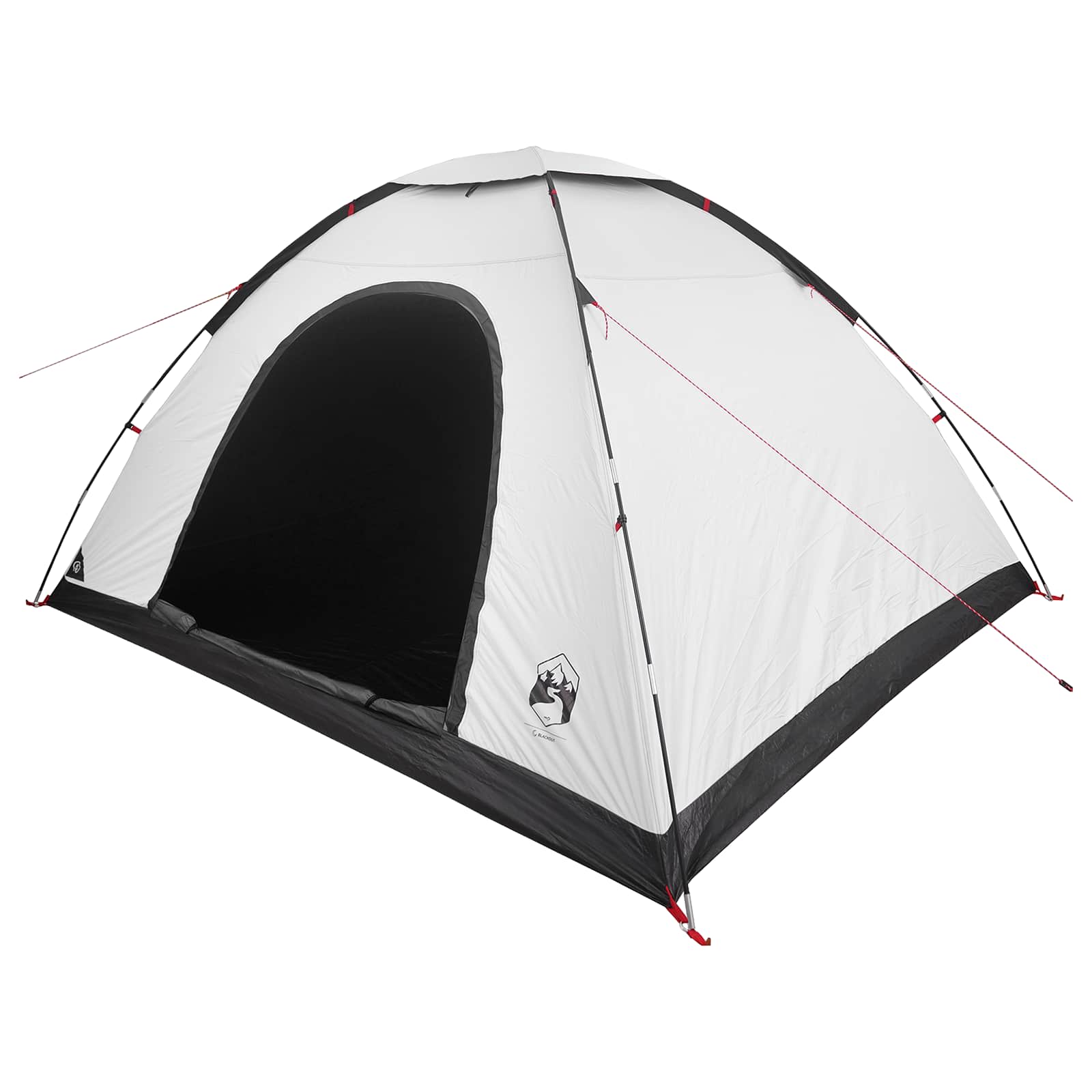 Σκηνή Camping με στέγη Λευκό Μαύρο 335 x 275 x 180 εκ.