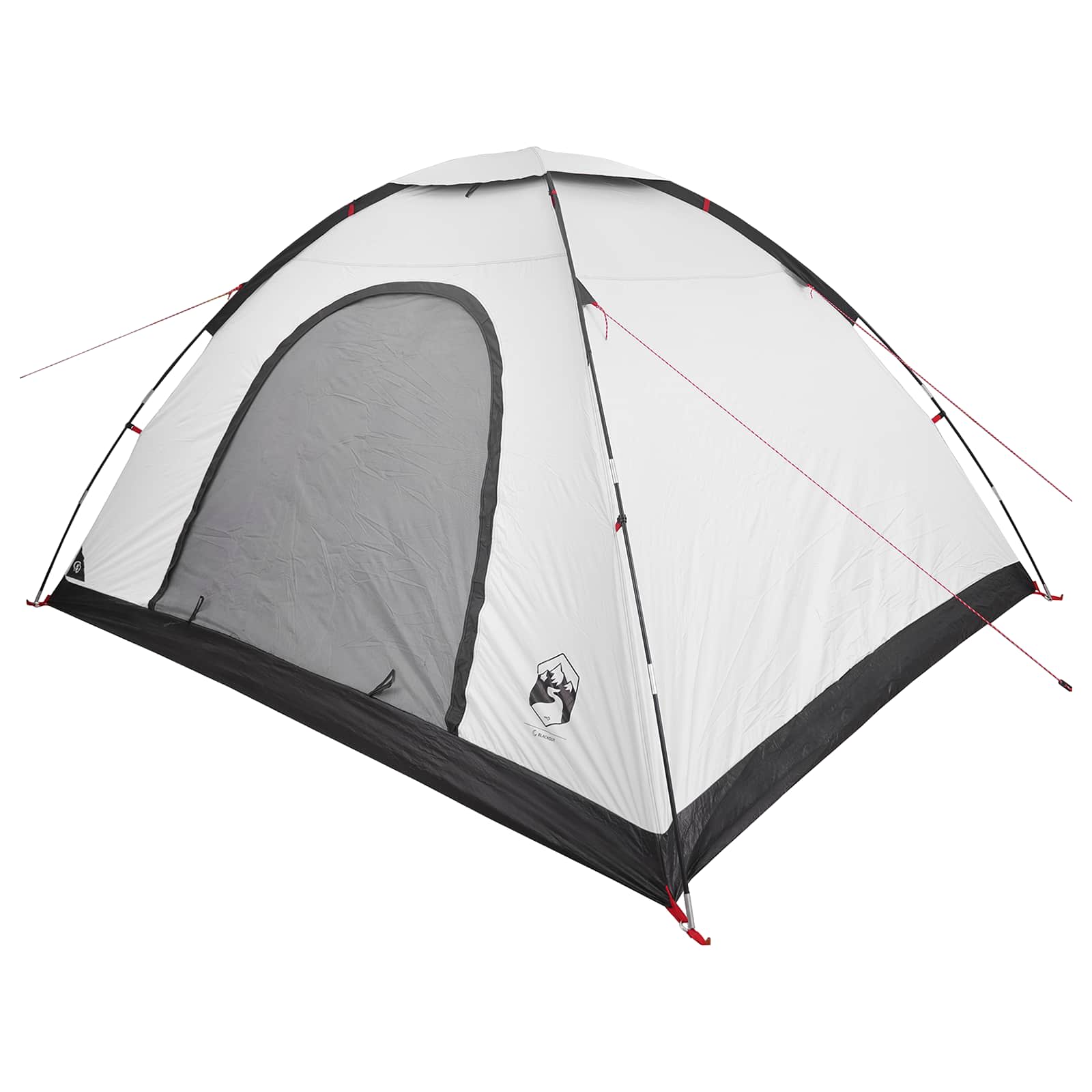 Σκηνή Camping με στέγη Λευκό Μαύρο 335 x 275 x 180 εκ.