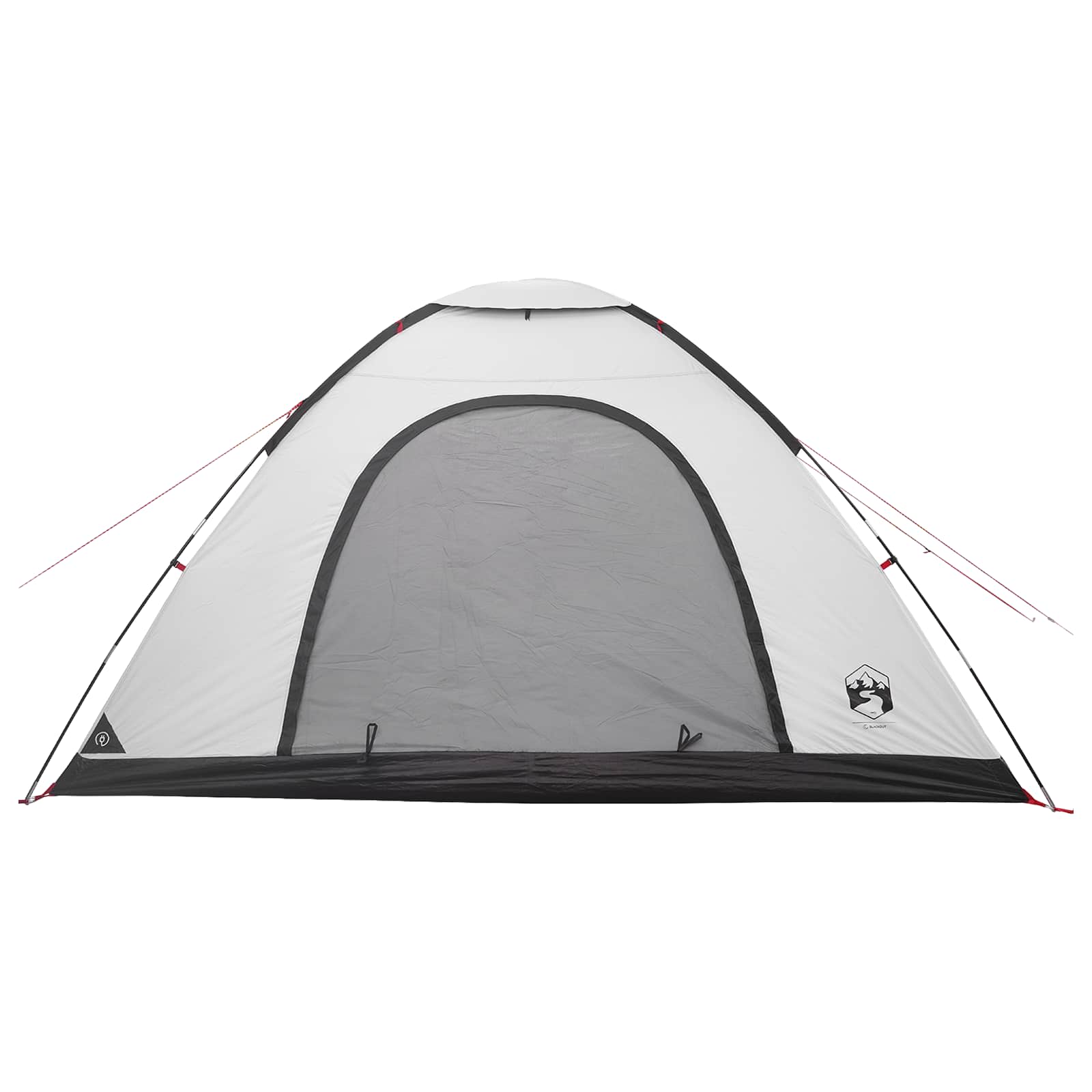 Σκηνή Camping με στέγη Λευκό Μαύρο 335 x 275 x 180 εκ.