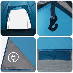 Σκηνή Camping με στέγη Μπλε 2 Άτομα Πολυεστέρας και Χάλυβας - Pakobazaar