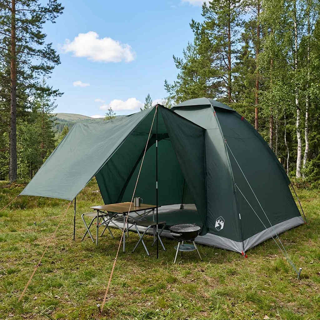 Σκηνή Camping με στέγη Στρατιωτικό Πράσινο 190 x 140 x 105 εκ.