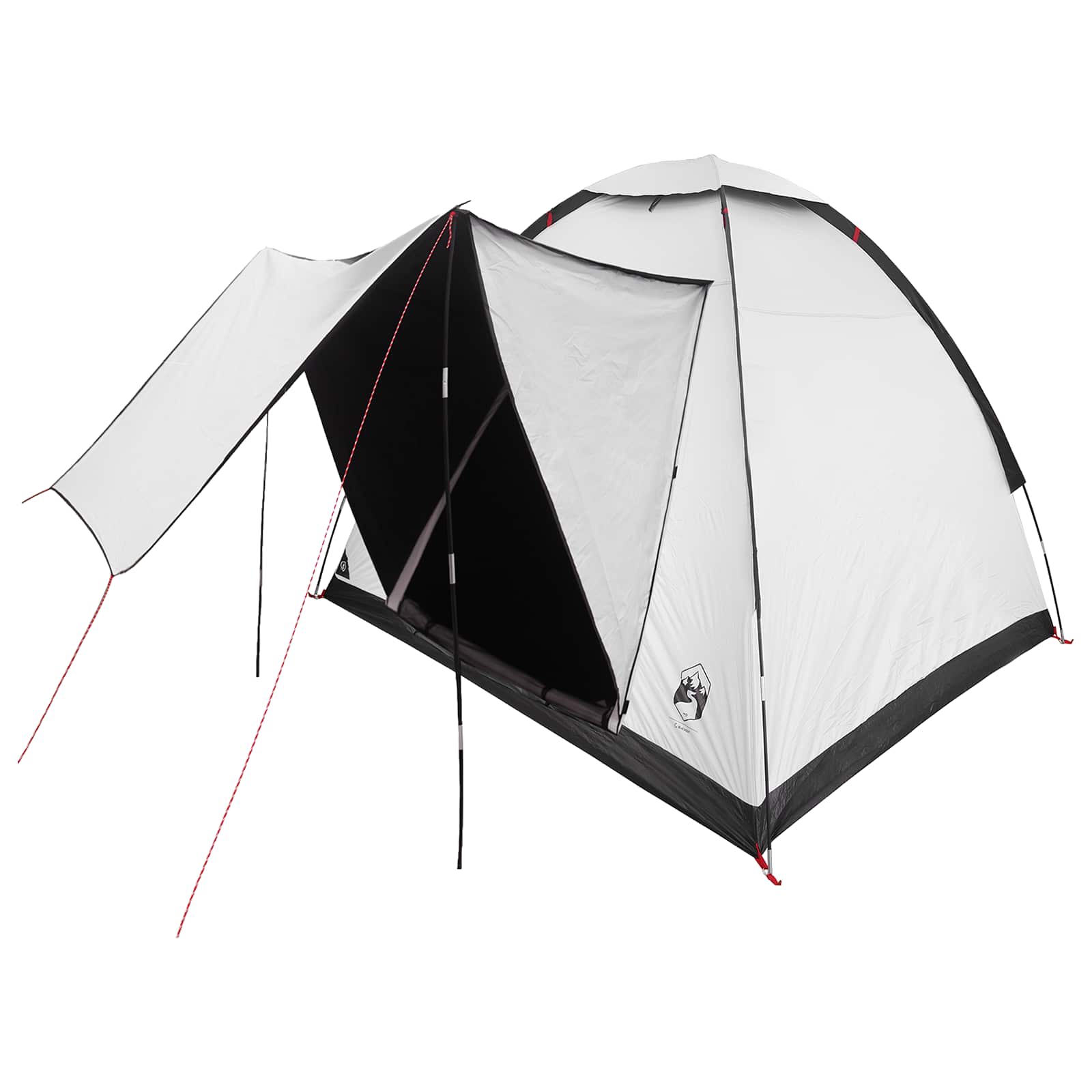 Σκηνή Camping με στέγη Λευκό Μαύρο 190 x 140 x 105 εκ.