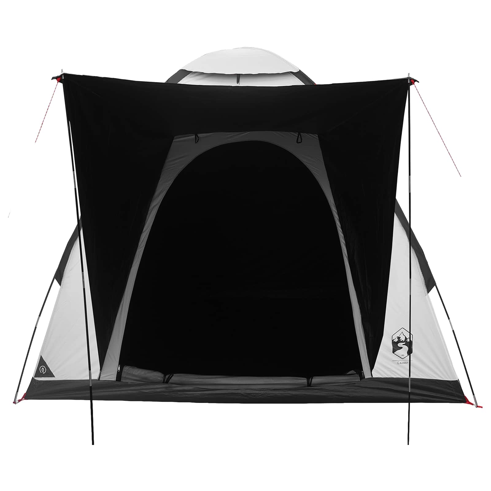 Σκηνή Camping με στέγη Λευκό Μαύρο 190 x 140 x 105 εκ.