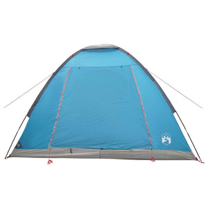 Σκηνή Camping με στέγη Μπλε 4 ατόμων Πολυεστέρας και Χάλυβας - Pakobazaar