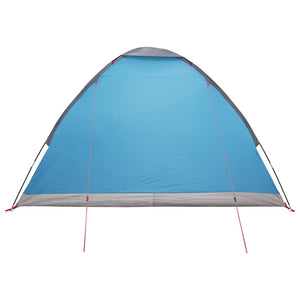 Σκηνή Camping με στέγη Μπλε 4 ατόμων Πολυεστέρας και Χάλυβας - Pakobazaar