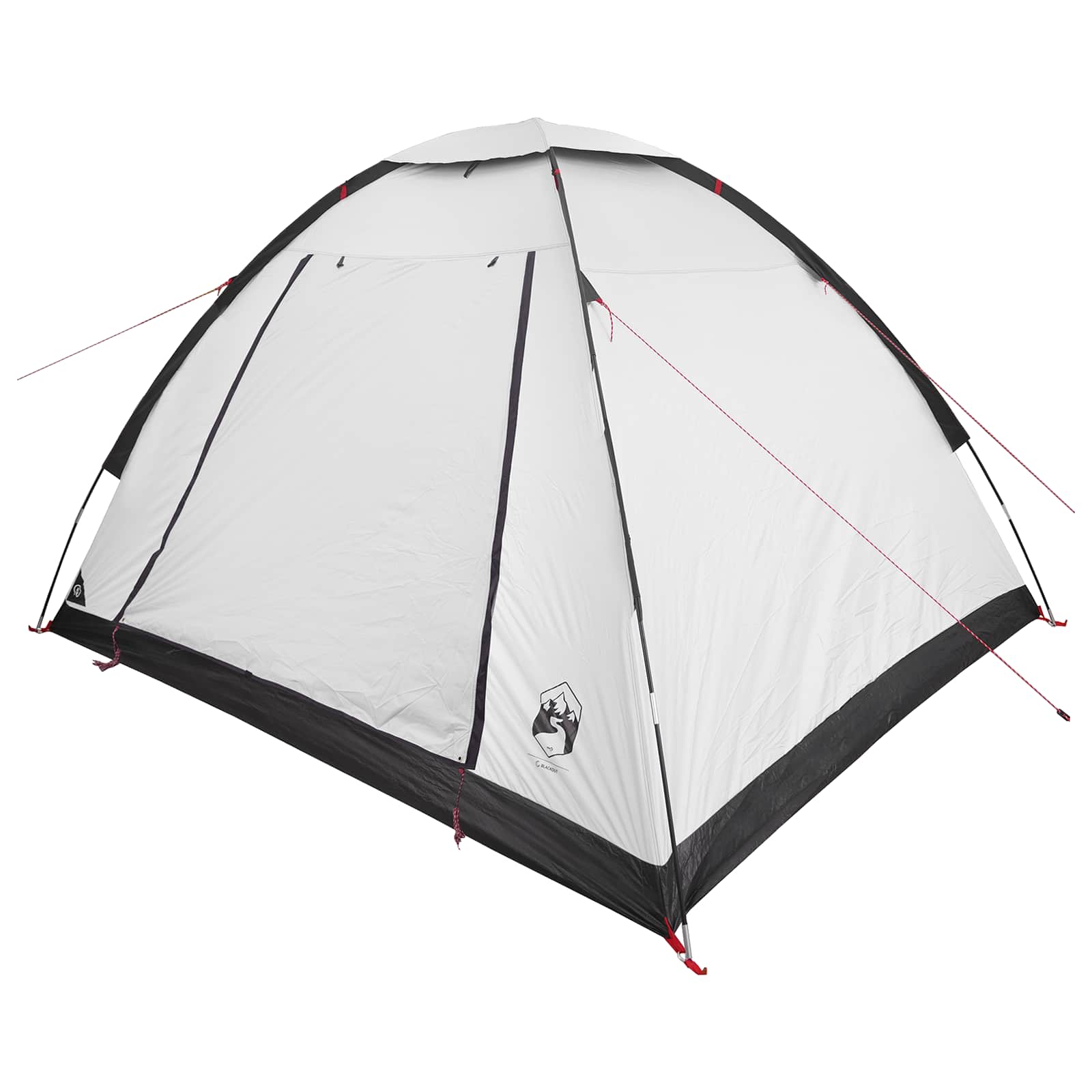 Σκηνή Camping με στέγη Λευκό Μαύρο 275 x 215 x 125 εκ.