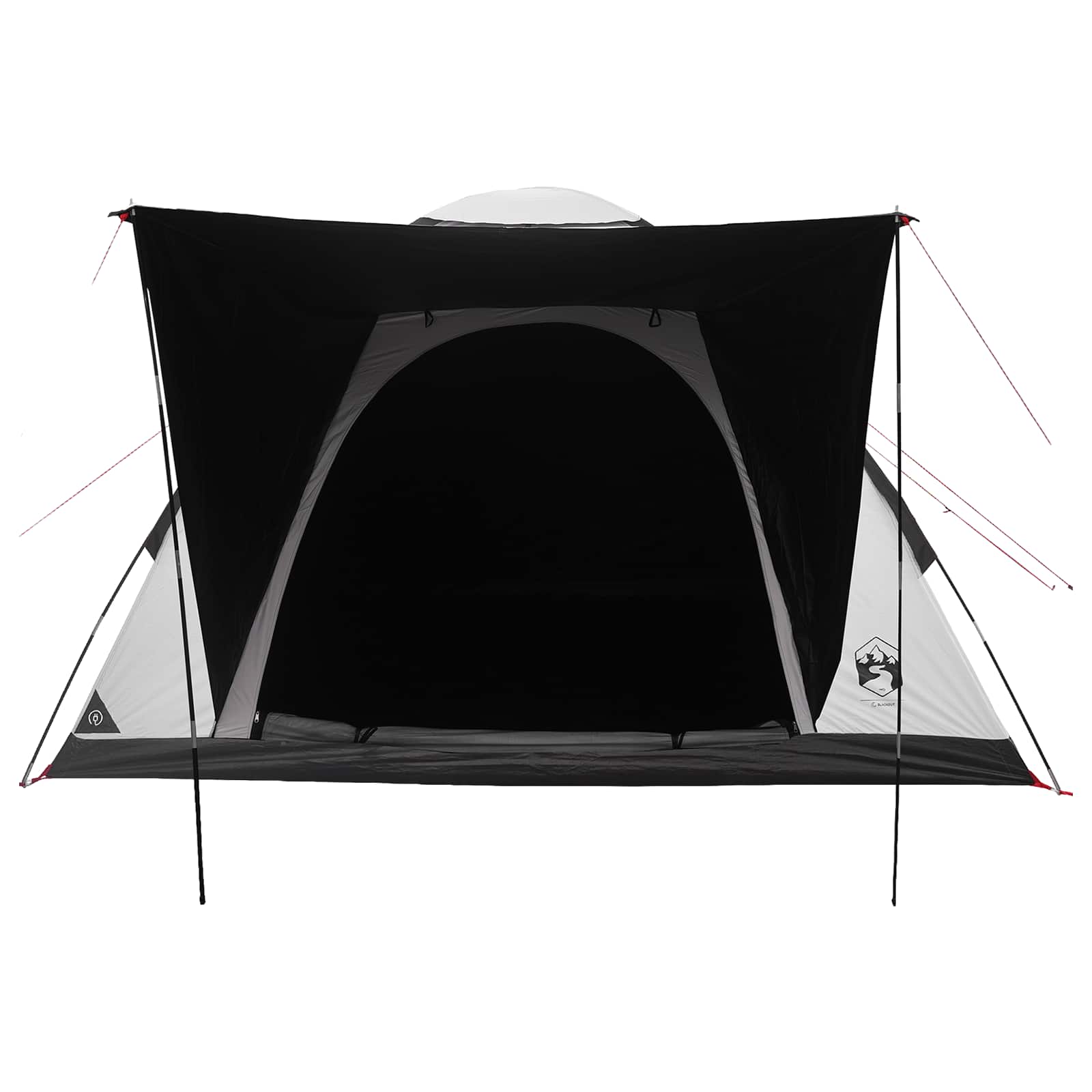 Σκηνή Camping με στέγη Λευκό Μαύρο 275 x 215 x 125 εκ.
