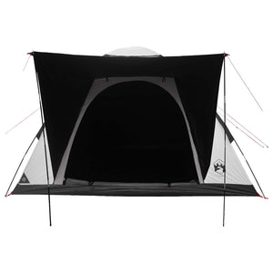 Σκηνή Camping με στέγη Λευκό Μαύρο 275 x 215 x 125 εκ. - Pakobazaar