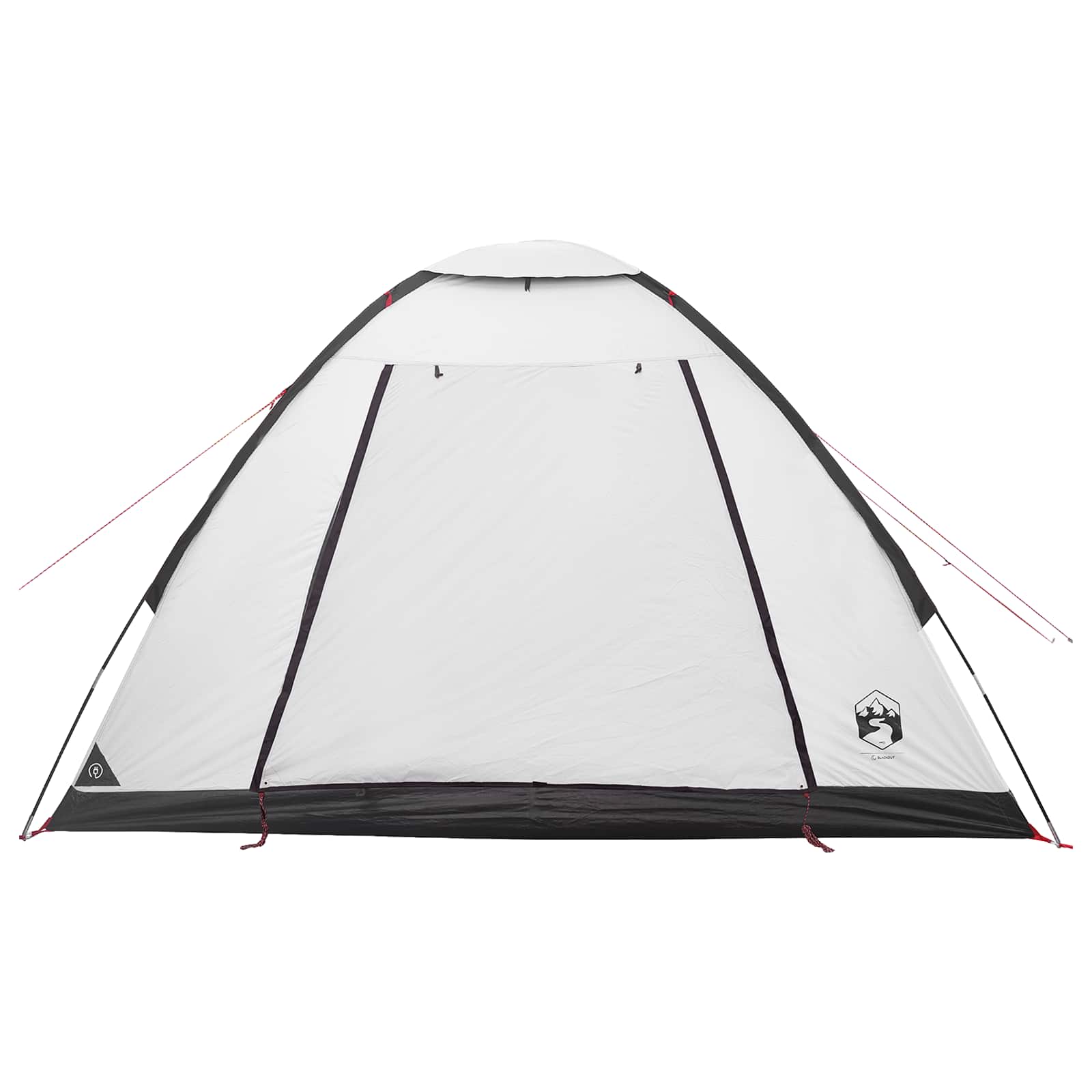Σκηνή Camping με στέγη Λευκό Μαύρο 275 x 215 x 125 εκ.