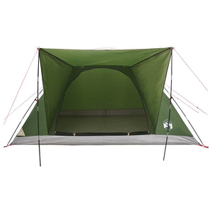 Σκηνή Camping με στέγη Πράσινο 6 ατόμων Πολυεστέρας και Χάλυβας - Pakobazaar