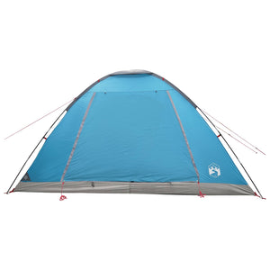 Σκηνή Camping με στέγη Μπλε 6 ατόμων Πολυεστέρας και Χάλυβας - Pakobazaar