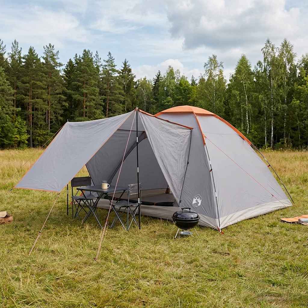 Σκηνή Camping με στέγη με αέρα αέρα Γκρι και Πορτοκαλί 6 ατόμων - Pakobazaar