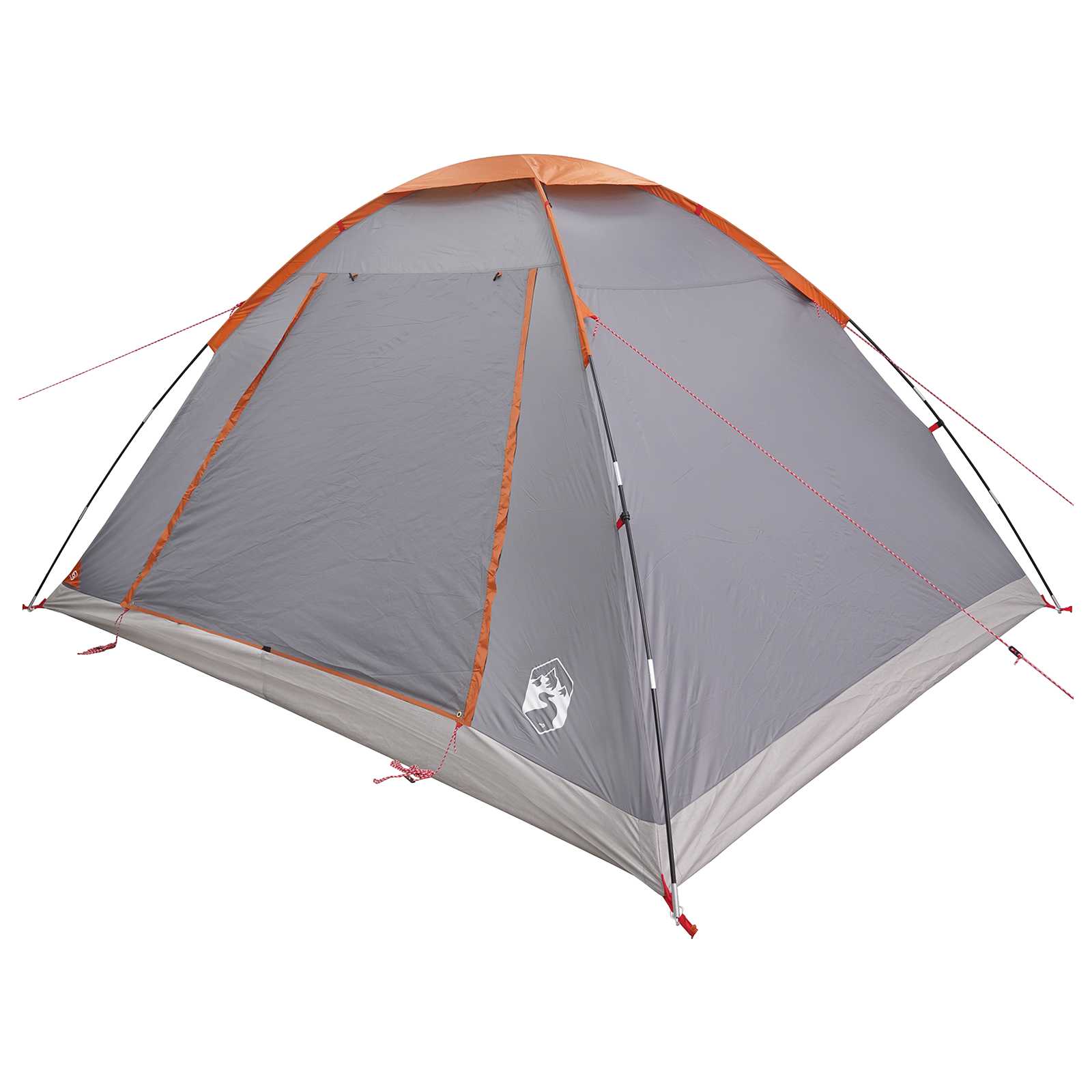 Σκηνή Camping με στέγη με αέρα αέρα Γκρι και Πορτοκαλί 6 ατόμων - Pakobazaar