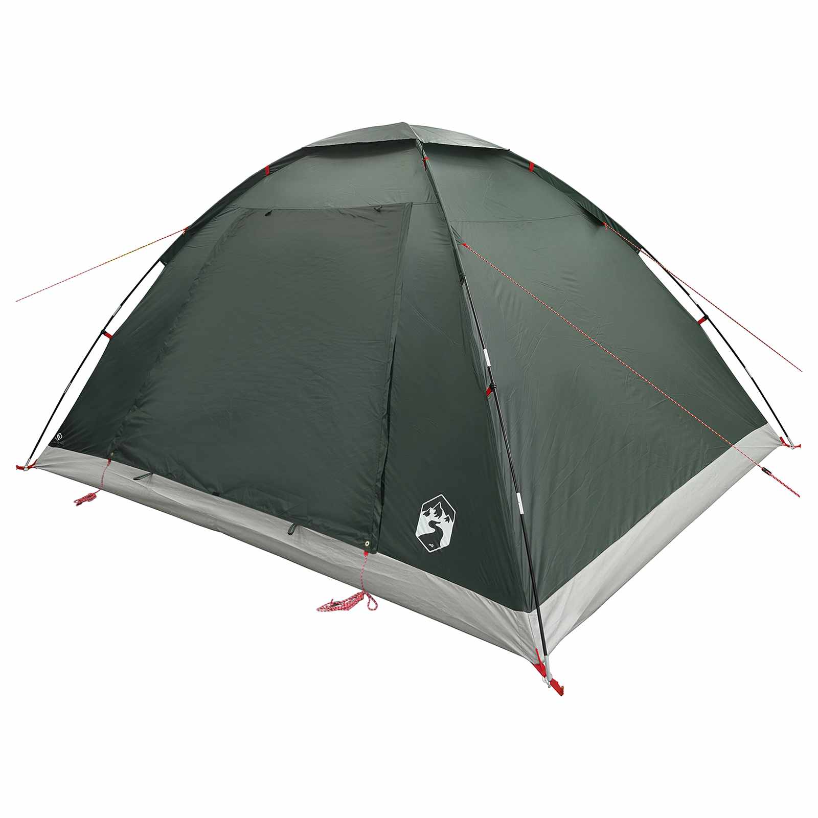 Σκηνή Camping με στέγη Στρατιωτικό Πράσινο 335 x 275 x 180 εκ. - Pakobazaar