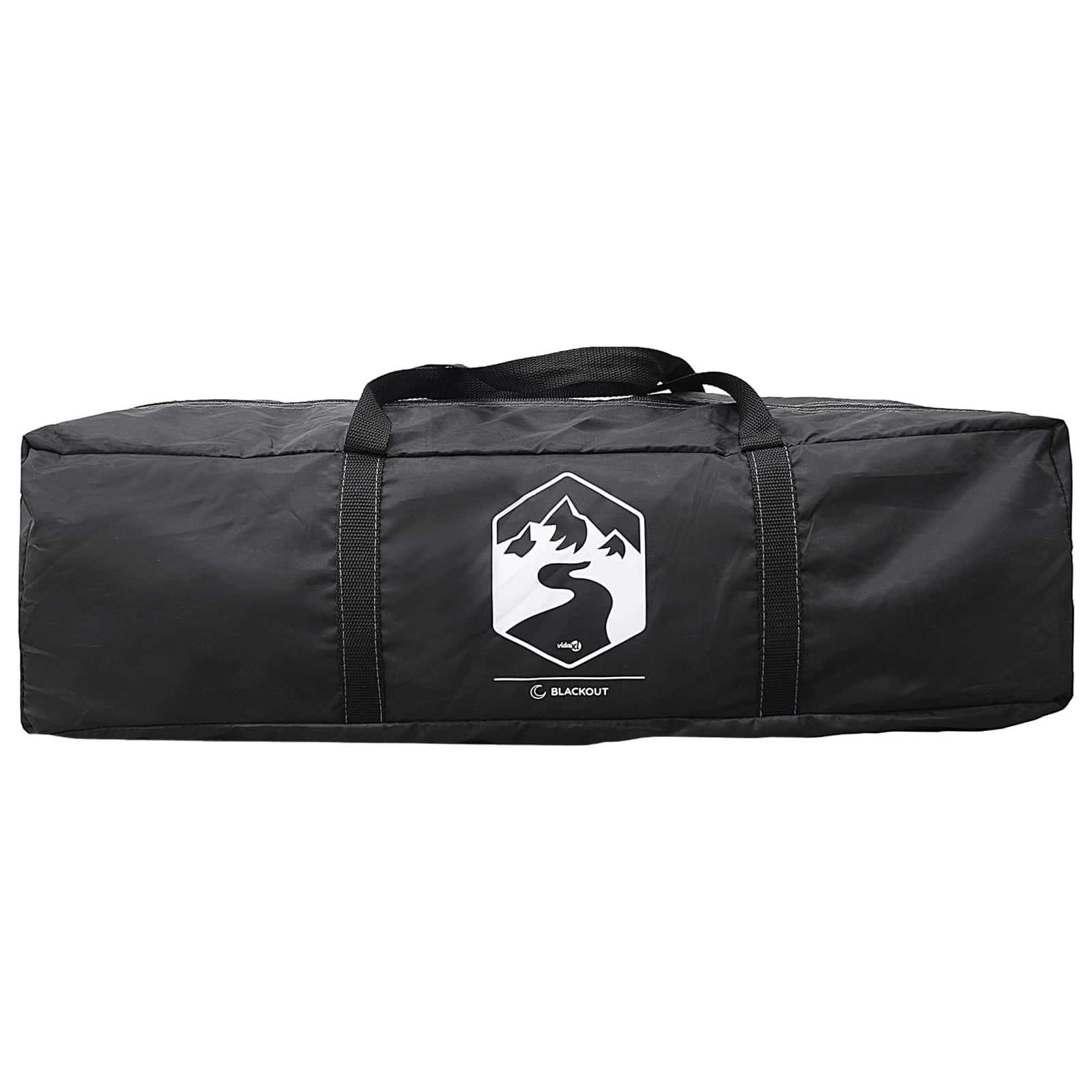 Σκηνή Camping με στέγη Λευκό Μαύρο 335 x 275 x 180 εκ. - Pakobazaar