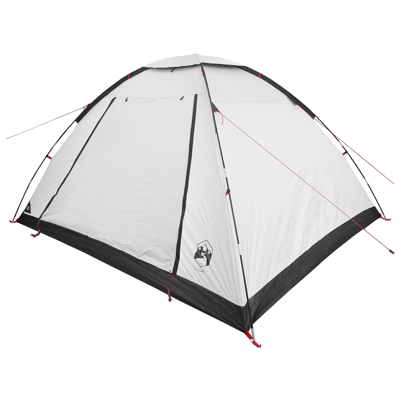 Σκηνή Camping με στέγη Λευκό Μαύρο 335 x 275 x 180 εκ. - Pakobazaar