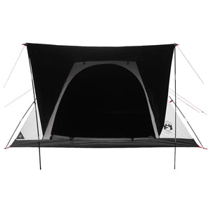 Σκηνή Camping με στέγη Λευκό Μαύρο 335 x 275 x 180 εκ. - Pakobazaar