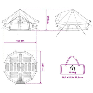 Σκηνή Τιπί Μπλε 700 x 700 x 395 εκ. Πολυεστέρας και Χάλυβας - Pakobazaar