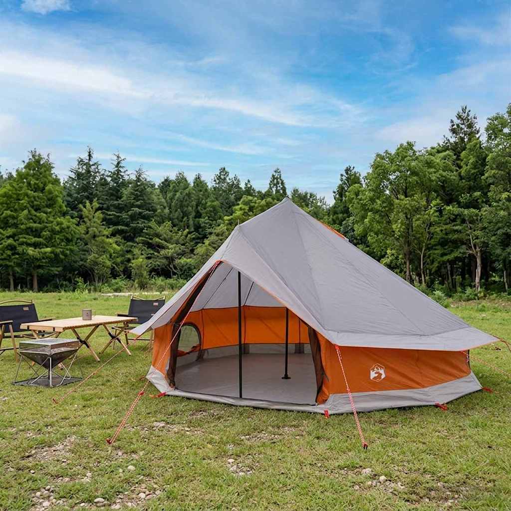 Σκηνή Τιπί με στέγη Γκρι και Πορτοκαλί 700 x 700 x 395 εκ. - Pakobazaar