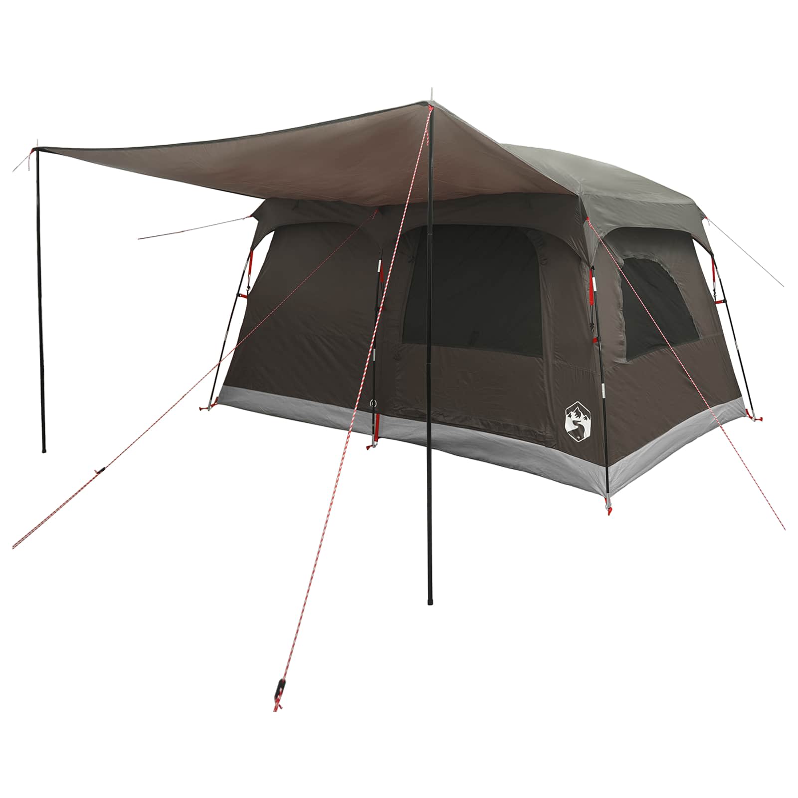 Οικογενειακή Σκηνή Καφέ Γκρι 320 x 210 x 180 εκ Πολυεστέρας