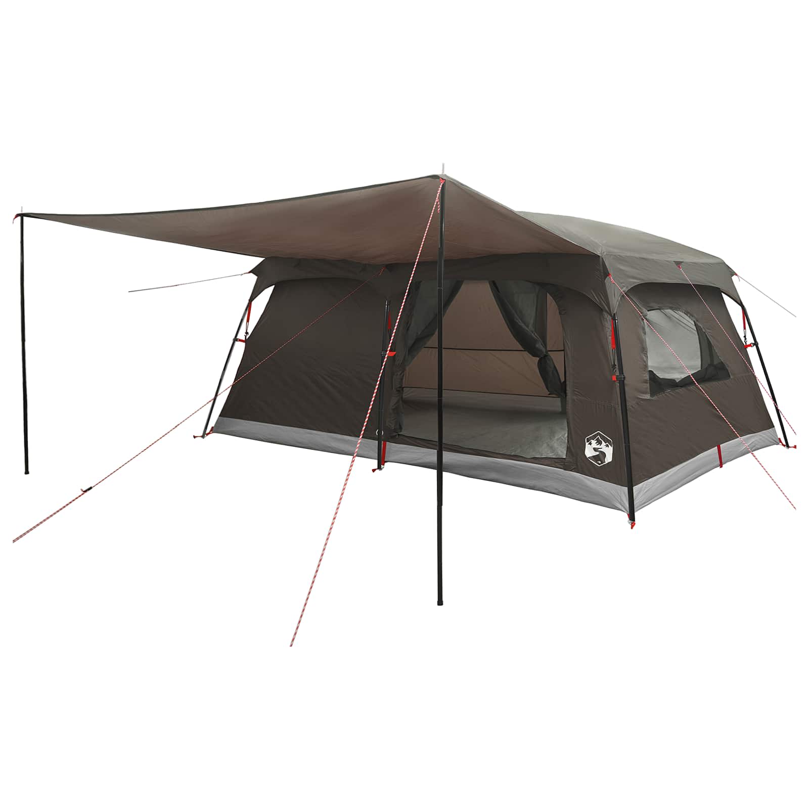 Οικογενειακή Σκηνή με στέγη Καφέ Γκρι 500 x 400 x 230 εκ