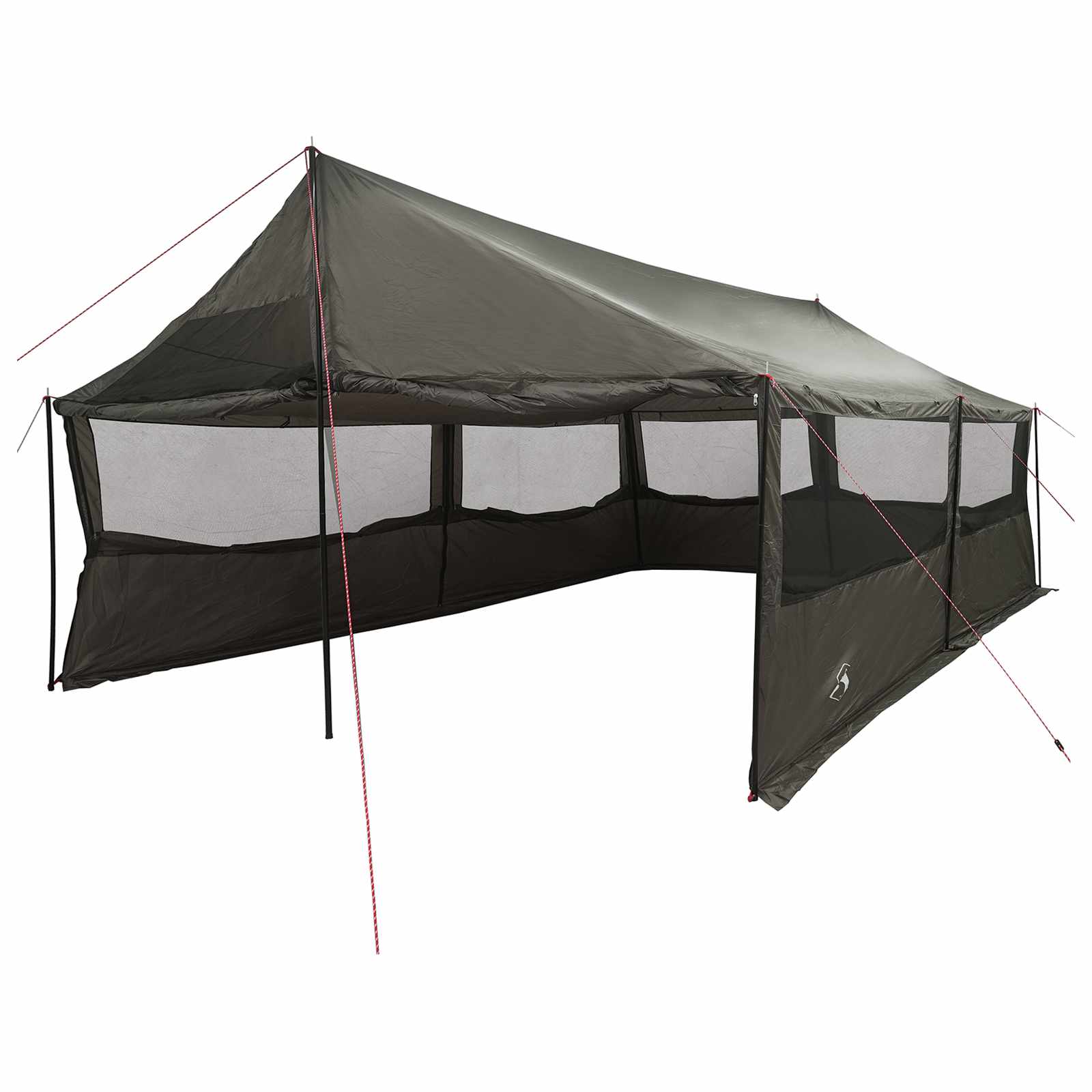 Οικογενειακή Σκηνή με στέγη Καφέ γκρι 600 x 400 x 268 εκ.