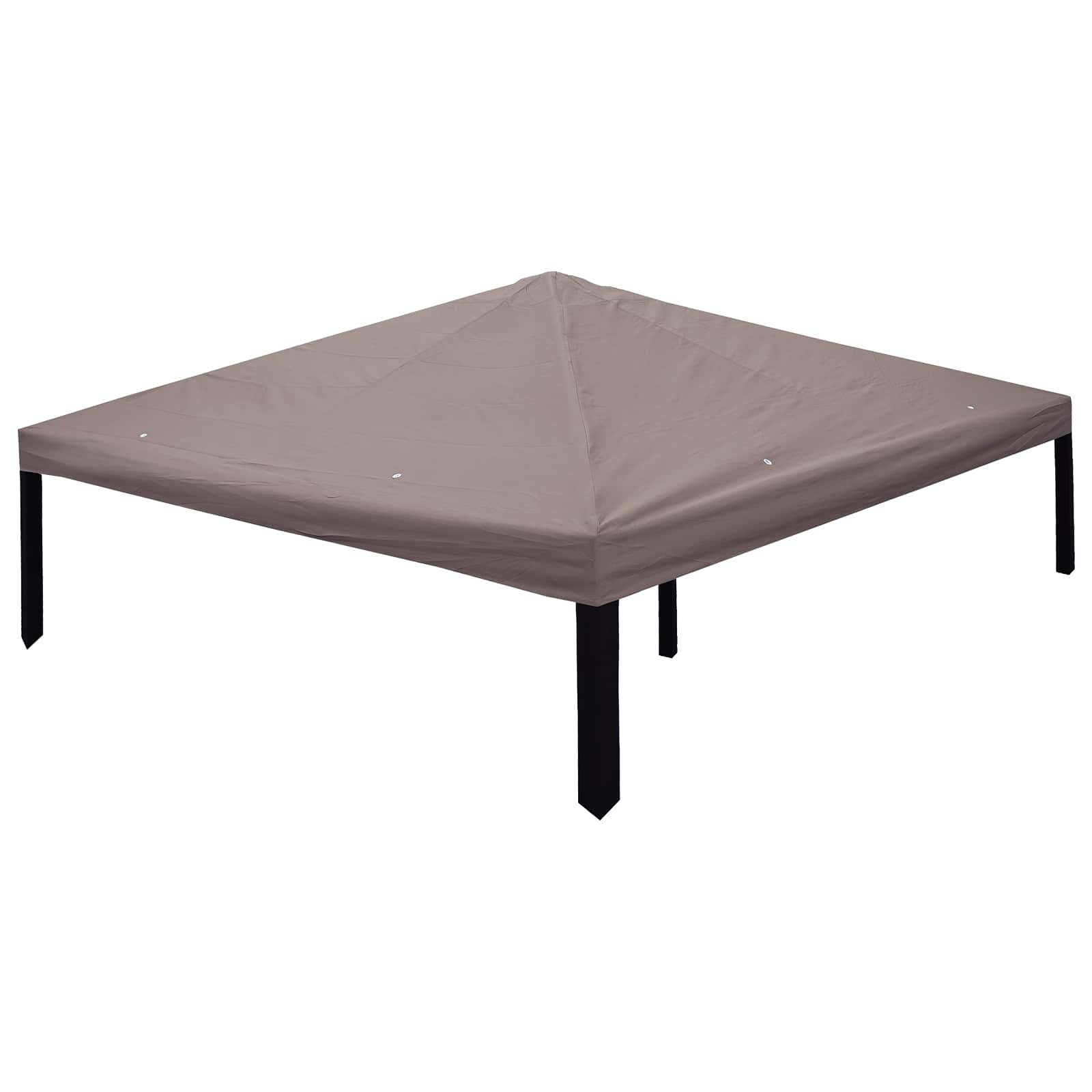Κάλυμμα Γκαζebo Taupe 300 x 300 cm Πολυεστέρας και Χάλυβας